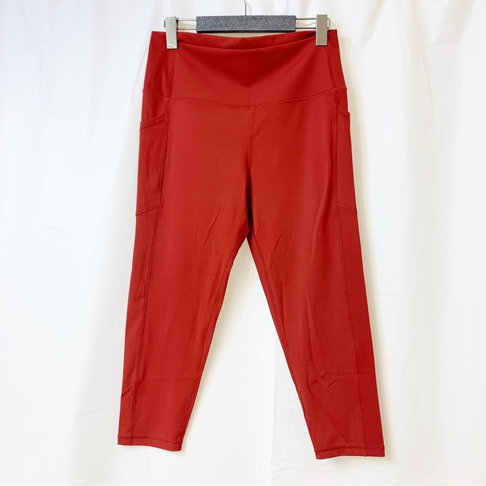 Zyia Active Red Cropped Pocket Legging Size 14-16